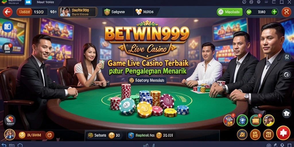 Tangkapan layar gameplay Live Casino BETWIN999 dengan dealer profesional.