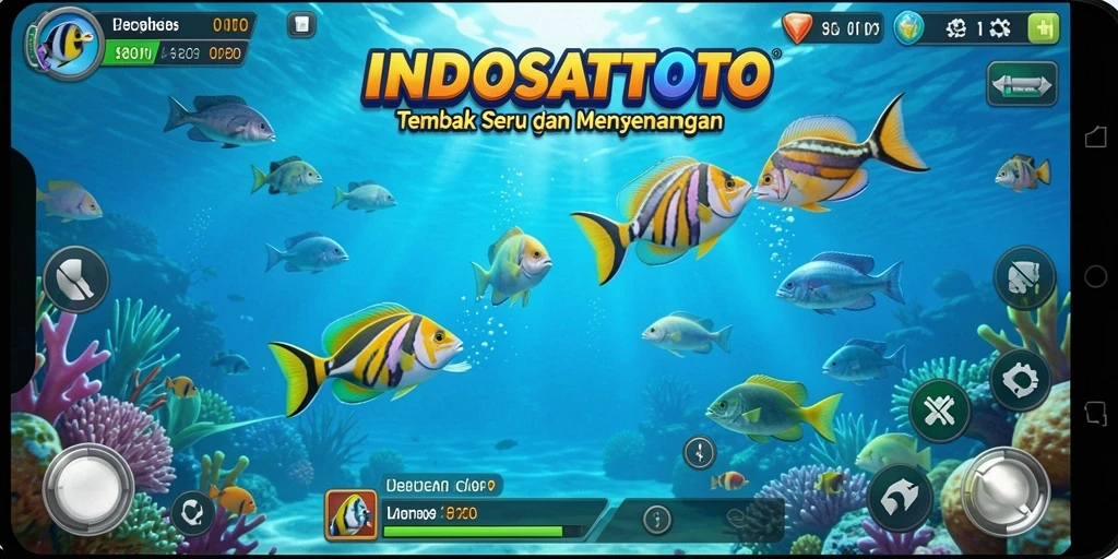 Tampilan gameplay seru Tembak Ikan di INDOSATTOTO.