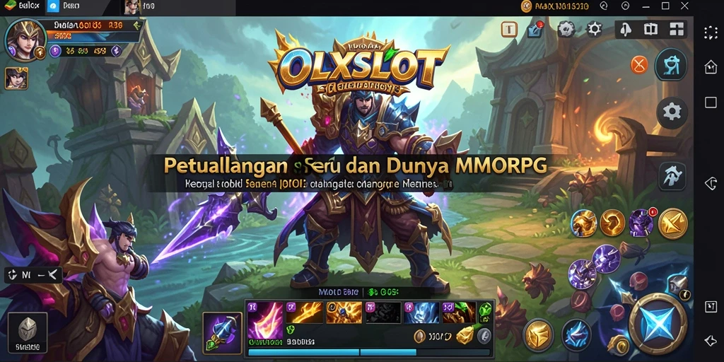 Tangkapan layar utama OLXSLOT menampilkan aksi seru dalam dunia MMORPG.