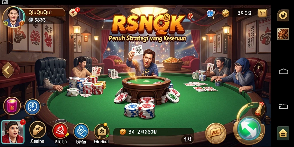 Screenshot gameplay RSNOK dengan suasana QiuQiu yang seru.
